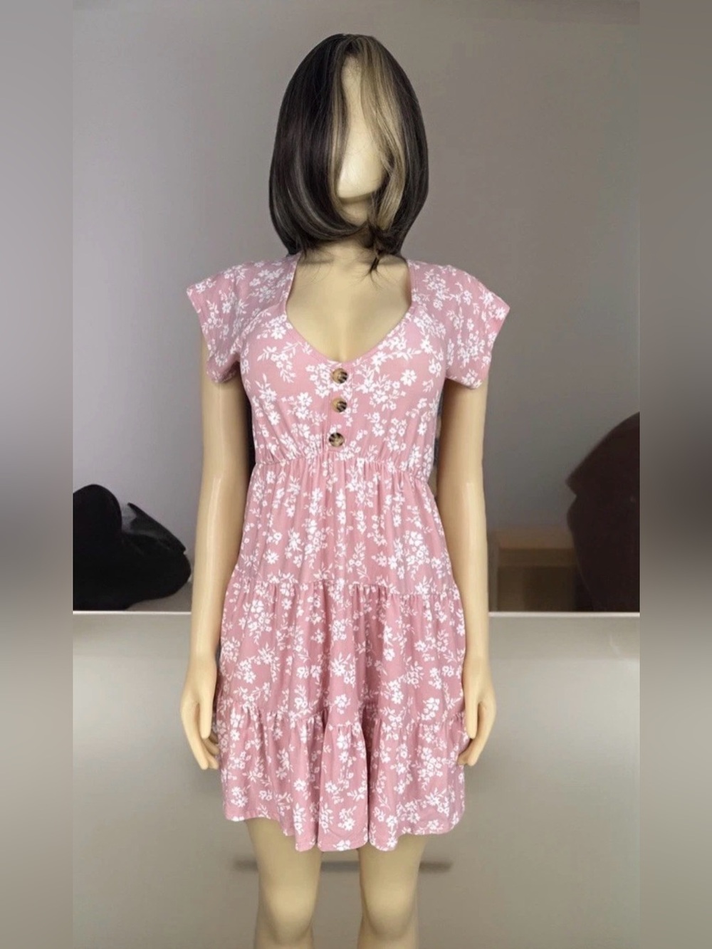 NOBO Boho Floral Regular Fit Pink Dress Women’s Size S (3-5) Preowned